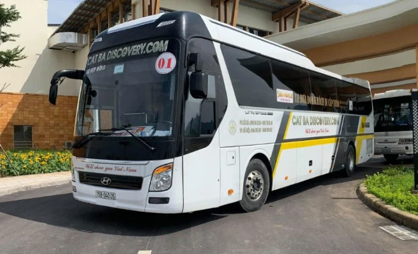 Comfortable Bus from Cat Ba to Ninh Binh dropping off at Tam Coc