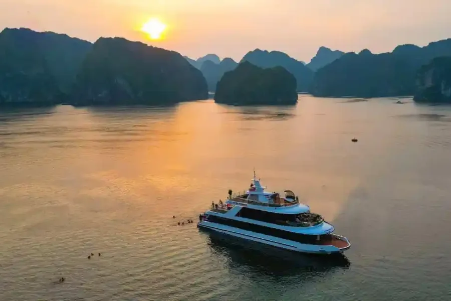 Experience the Sunset on Lan Ha Bay Aboard the Dcharme Luxury Cruise