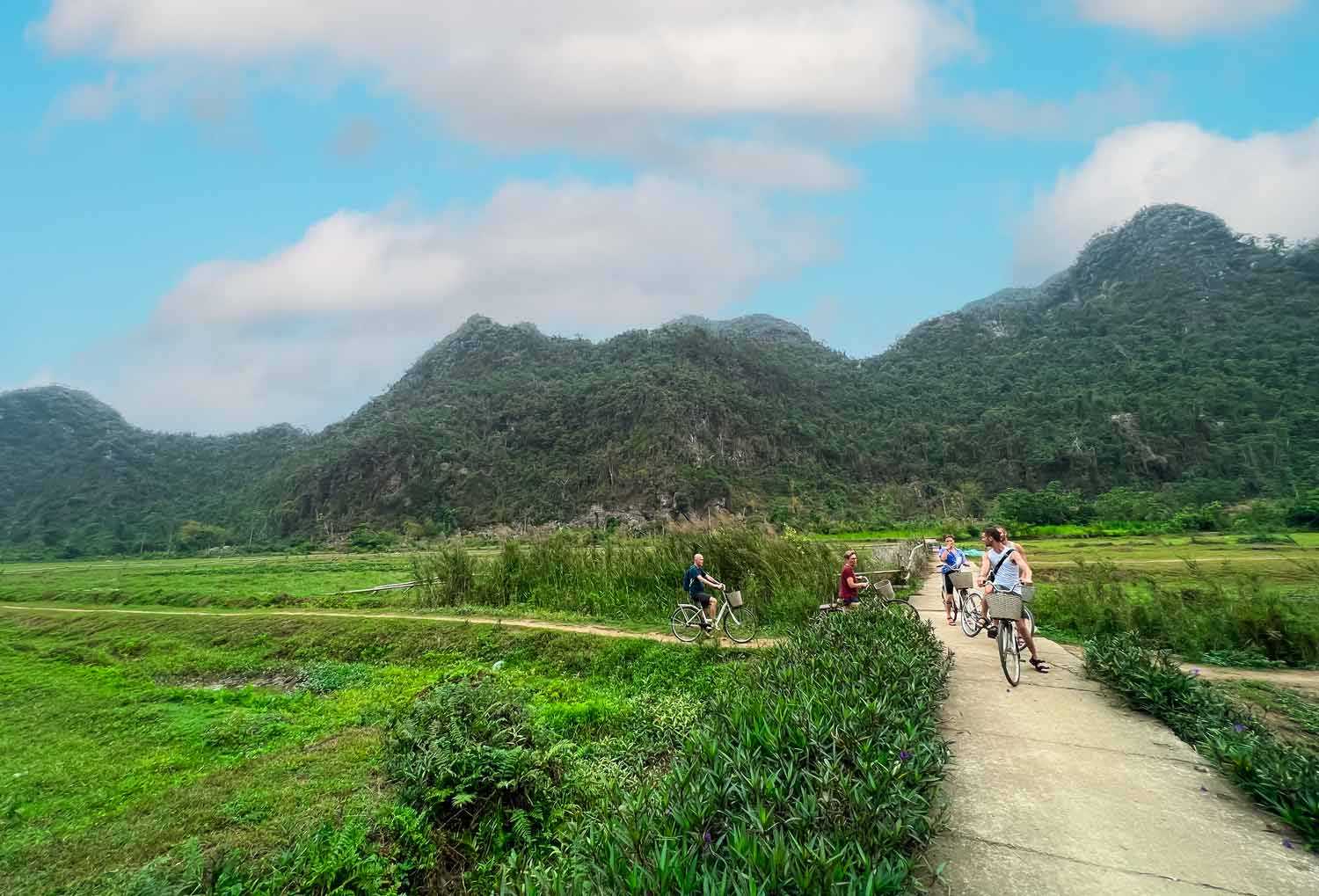 Cycling in Viet Hai Ancient Village Cat Ba on Lan Ha Bay Cruise 2 Days 1 Night