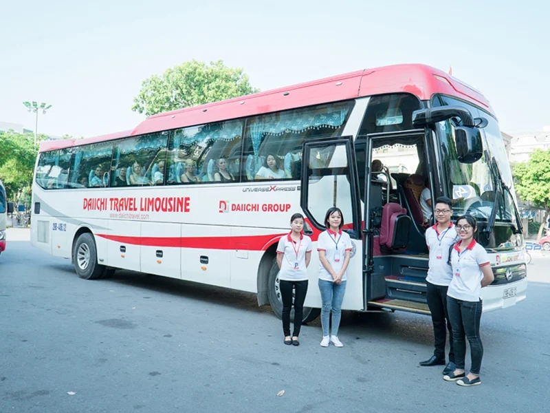 Xe Daiichi bus chuyên tuyến Thái Bình Cát Bà - Review Xe Thái Bình Đi Cát Bà. 