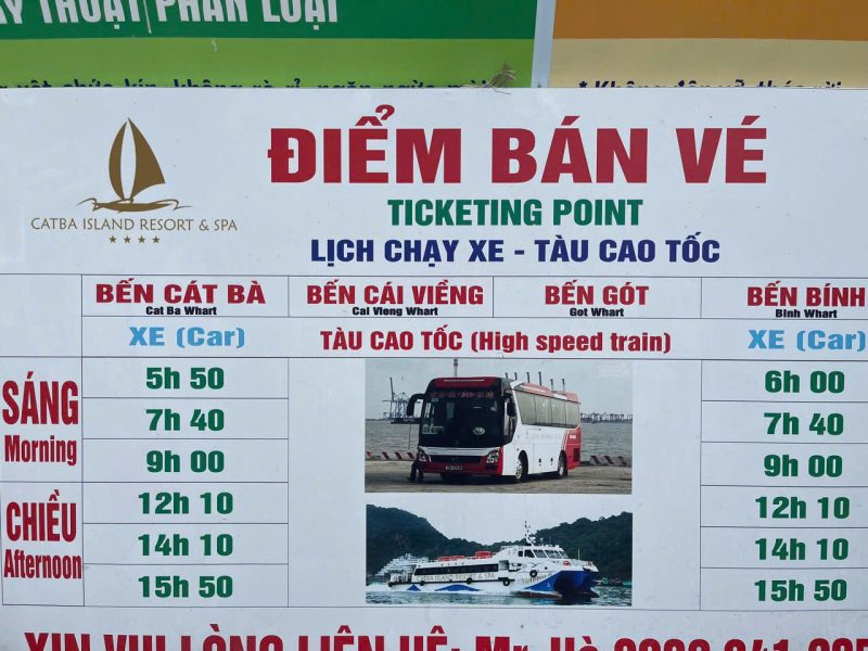 Cách đi Cát Bà từ Hải Phòng bằng xe bus trọn gói (Từ Bến Bính)